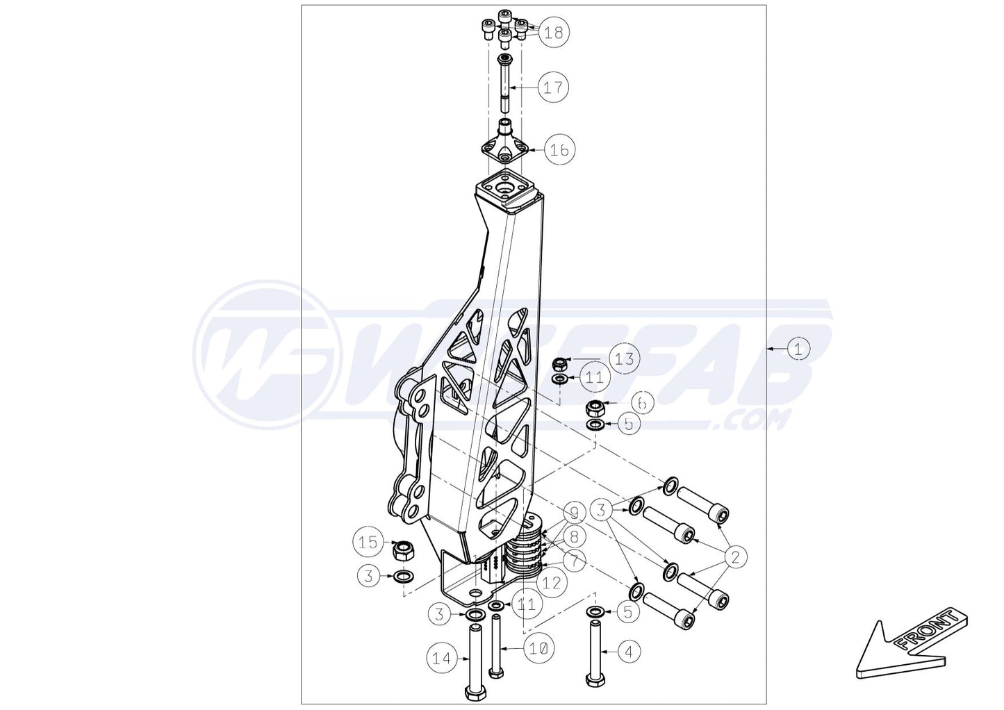Nissan 350/370Z Front Knuckle Right assembled (WF370_100RA)