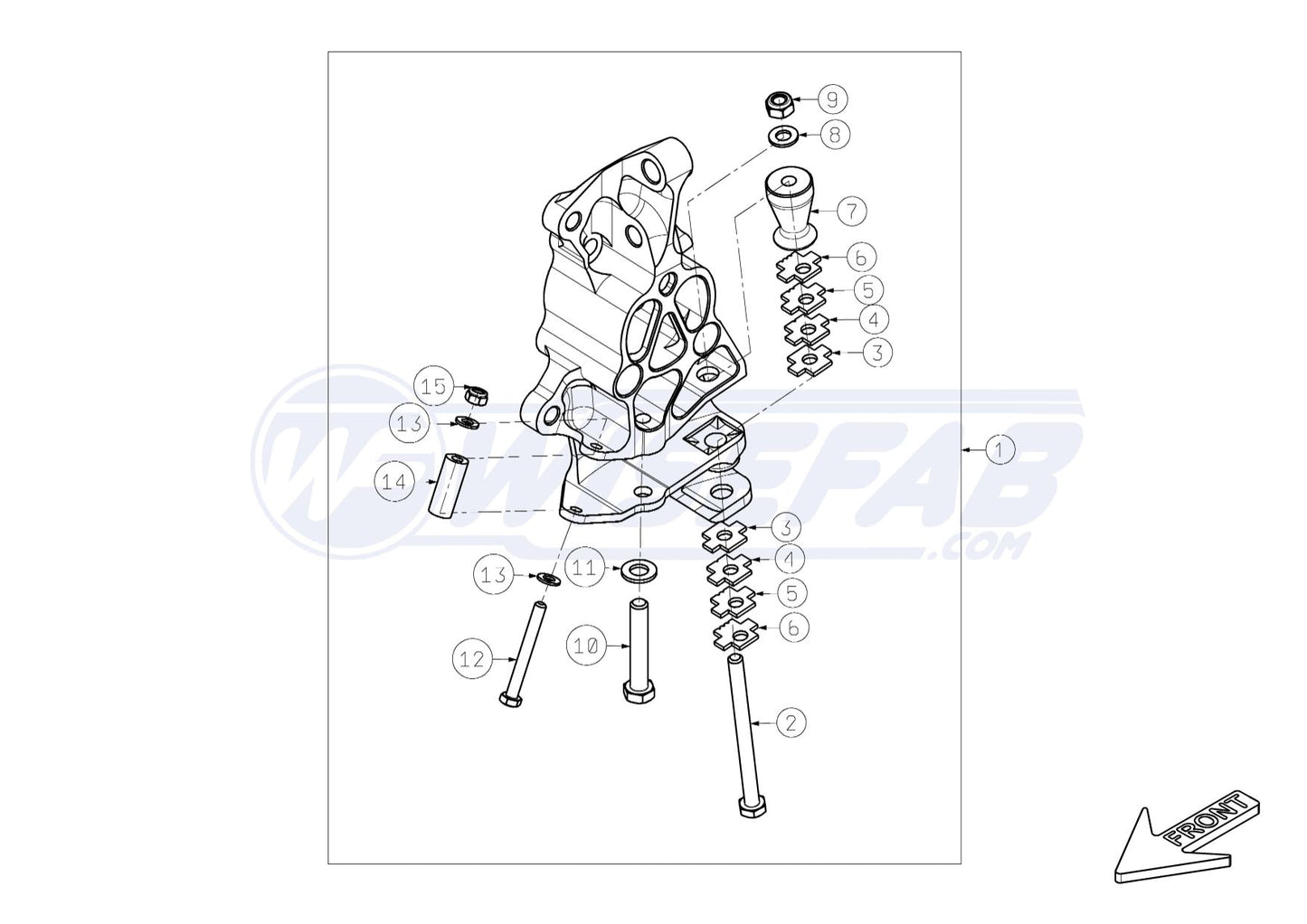 WiseFab - FRS BRZ Front Right Knuckle (WF860_100RA)
