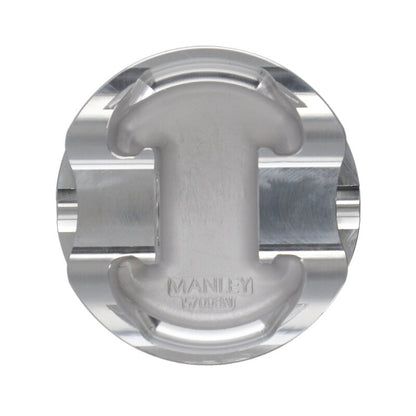 Manley 2018+ Ford Coyote 5.0L 6.75cc Dish 3.700in Bore 12:1 CR 22mm Pin Platinum Ext Duty Piston