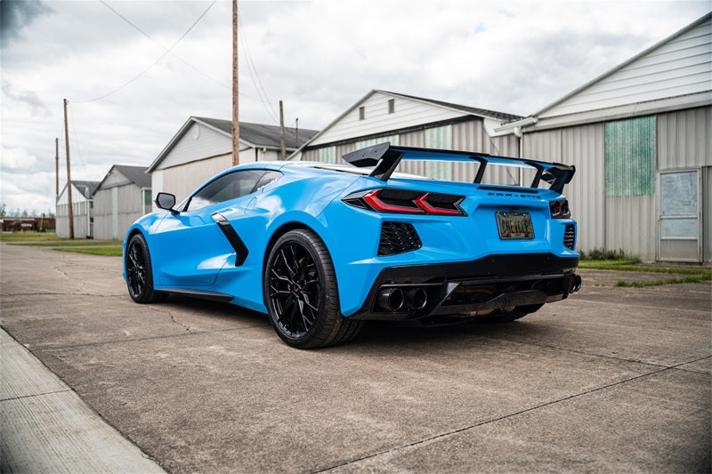 Corsa 2020-2025 Chevrolet Corvette C8 RWD 3in Valved Cat-Back w/4.5in Carbon Fiber Black PVD Tips