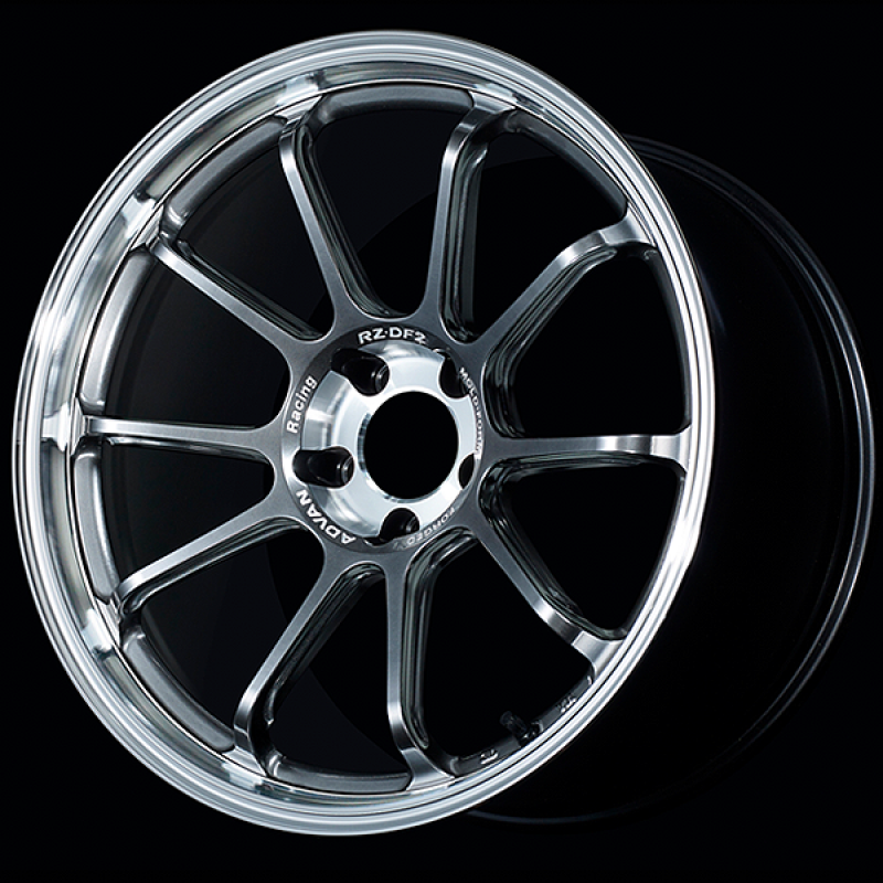 Advan RZ-DF2 20x9.5 / +33 Offset / 5x114.3 / 73mm Bore / Diamond Cut and Hyper Platinum Black