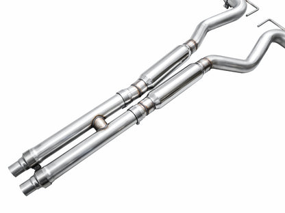 AWE 2024 Ford Mustang GT Fastback S650 RWD SwitchPath Cat-Back Exhaust w/ Quad Diamond Black Tips