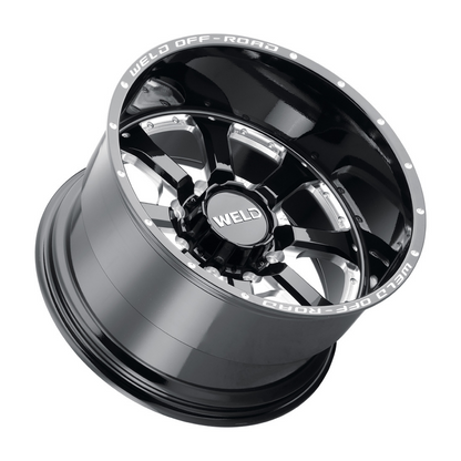 Weld Off-Road W125 20X9 Granada Eight 8X180 ET00 BS5.00 Gloss Black MIL 124.3