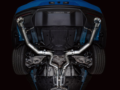 AWE 2024 Ford Mustang GT Fastback S650 RWD Track Edition Cat-Back Exhaust w/ Dual Chrome Silver Tips
