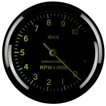 Autometer Chronocentric Tachometer - 80mm Blk - 0-10K RPM