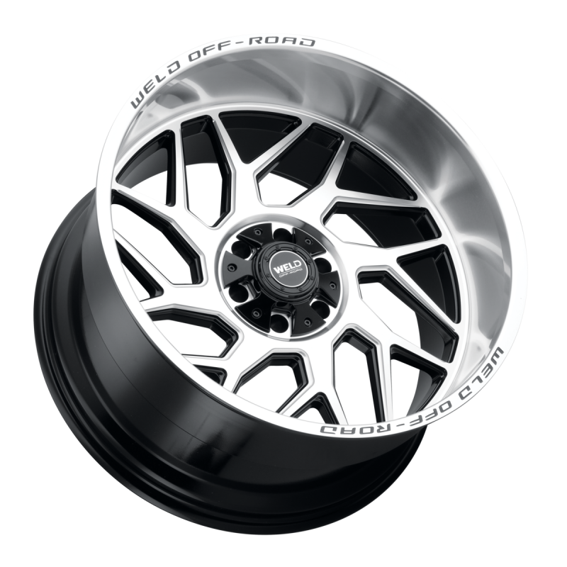Weld Off-Road W118 22X12 Fulcrum 6X135 6X139.7 ET-44 BS4.75 Gloss Black w/ Machine Lip 106.1