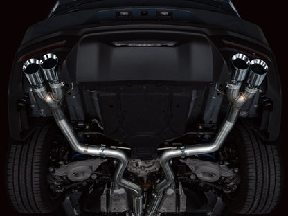 AWE 2024 Ford Mustang GT Fastback S650 RWD Track Edition Cat-Back Exhaust w/ Quad Chrome Silver Tips