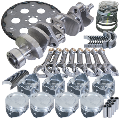 Eagle Chevy 350 1Pc 3.750in Crank 5.700in I-Beam Rod 4.000in Pistons 168 Tooth FP Balanced Assembly