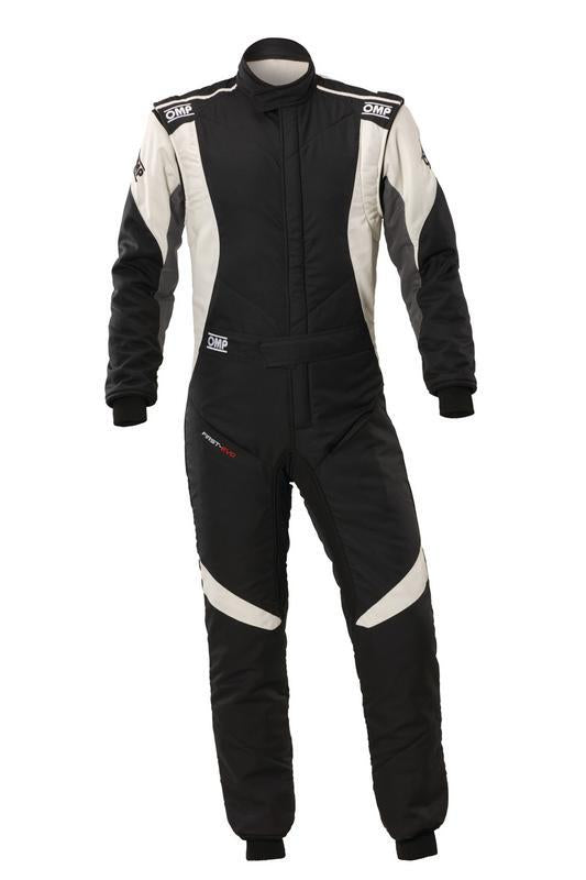 OMP FIRST EVO OVERALL my2025 FIA 8856-2018/SFI GRAY / BLACK SZ 56