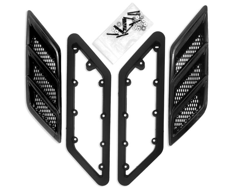 Roush 2015-2023 Roush Mustang Fender Vent Heat Extractors - Gloss Black