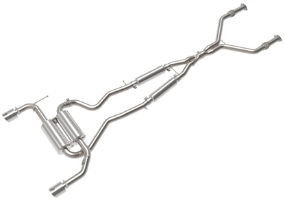 aFe Takeda Cat-Back Exhaust System Infiniti Q50 14-15 V6-3.7L- Polished Tip