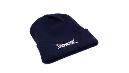 Beanie - Metal Logo White on Black