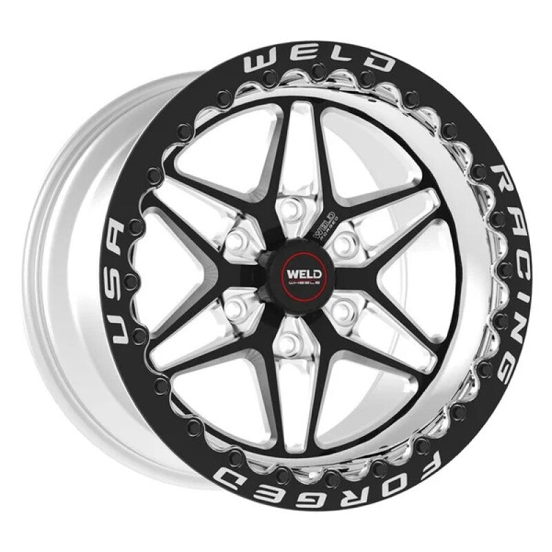 Weld S81 17x10 / 5x5 BP / 7.2in. BS (43mm Offset) Black Wheel (High Pad) - Black Single Beadlock