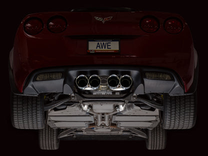 AWE Tuning 05-07 C6 Chevrolet Corvette 6.0L Track Edition Axle-Back Exhaust w/ Chrome Silver Tips