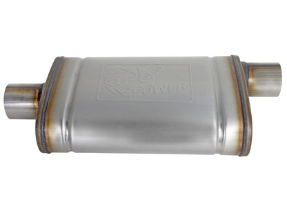 aFe MACH Force-Xp Muffler 2-1/2 IN ID Offset/Center x 9 IN W x 4 IN H x 14 IN L - Oval Body