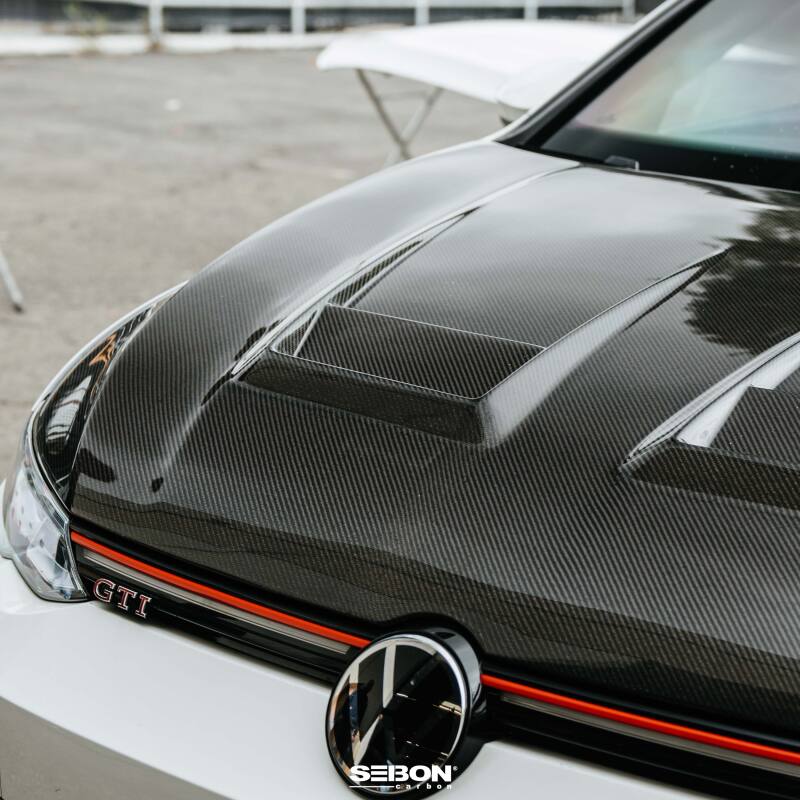 Seibon 2022-2023 Volkswagen Golf GTI/R DV-Style Carbon Fiber Hood