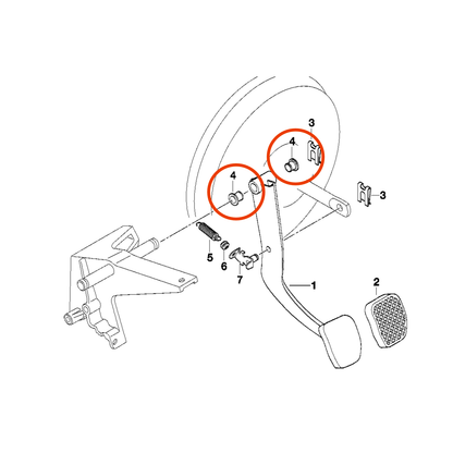 Brass Brake & Clutch Pedal Bushings for BMW