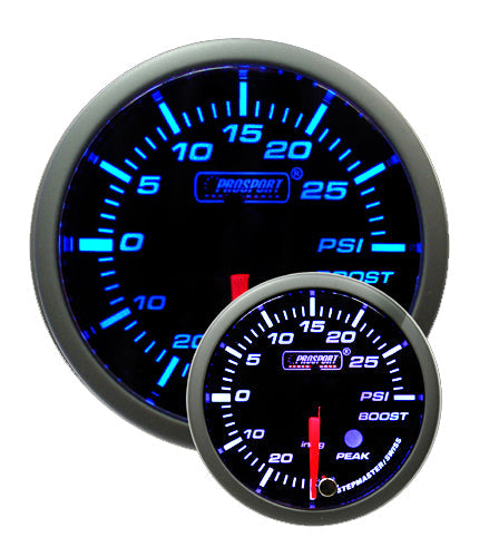 Prosport Gauges - 2-1/16" Premium Electric Boost gauge Blue/White