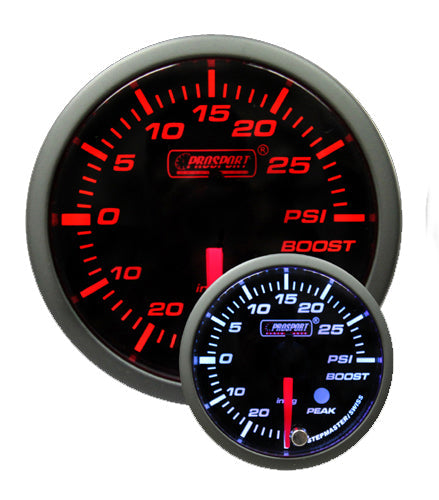 Prosport Gauges - 2-1/16" Premium Amber / White Electric Boost gauge