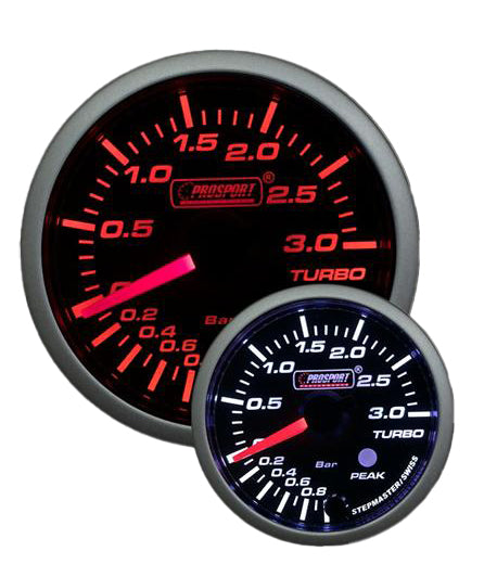 Prosport Gauges - Amber/White Premium Metric Boost 3 Bar