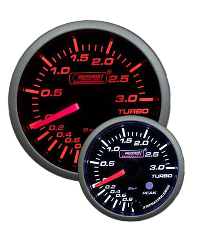 Prosport Gauges - Amber/White Premium Metric Boost 3 Bar