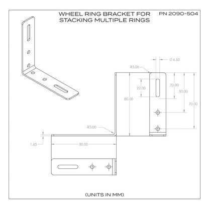 Oracle Offset Wheel Ring Bracket for Stacking Multiple Rings - Set of 12
