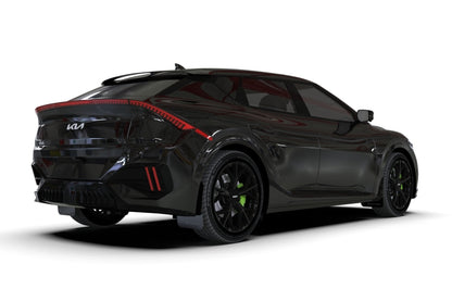 Rally Armor 25-26 Kia EV6 Base Light/GT/GT-Line Black Mud Flap - Metallic Black Logo