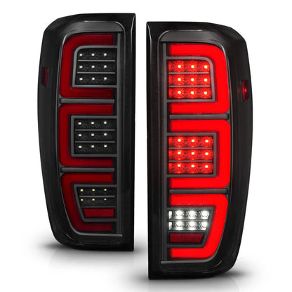 ANZO 19-23 GMC Sierra 1500/2500HD/3500HD Smoke Black Replacement Full LED Bar Tail Light