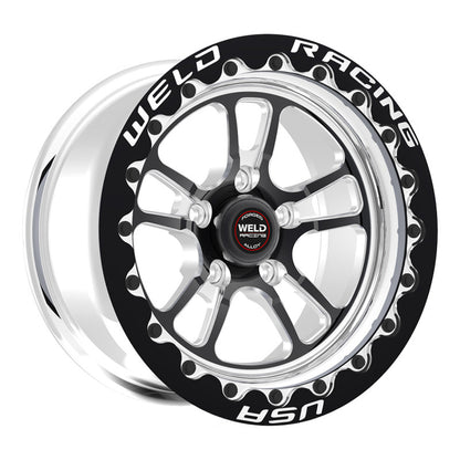 Weld S70 RT-S 17x10.5in / 5x120 BP / 7.7in. BS - Black Center - Polished Shell Wheel