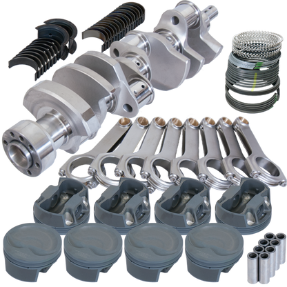 Eagle Chevy 350 1Pc 3.750in Crank 6.000in H-Beam -16cc Inv Dome 4.040in Pistons Balanced Assembly