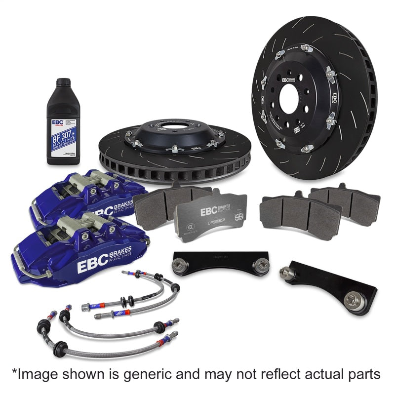 EBC Racing 08-16 Mitsubishi Lancer Evo 10 2.0T Blue Apollo-6 355mm Rotors Front Big Brake Kit