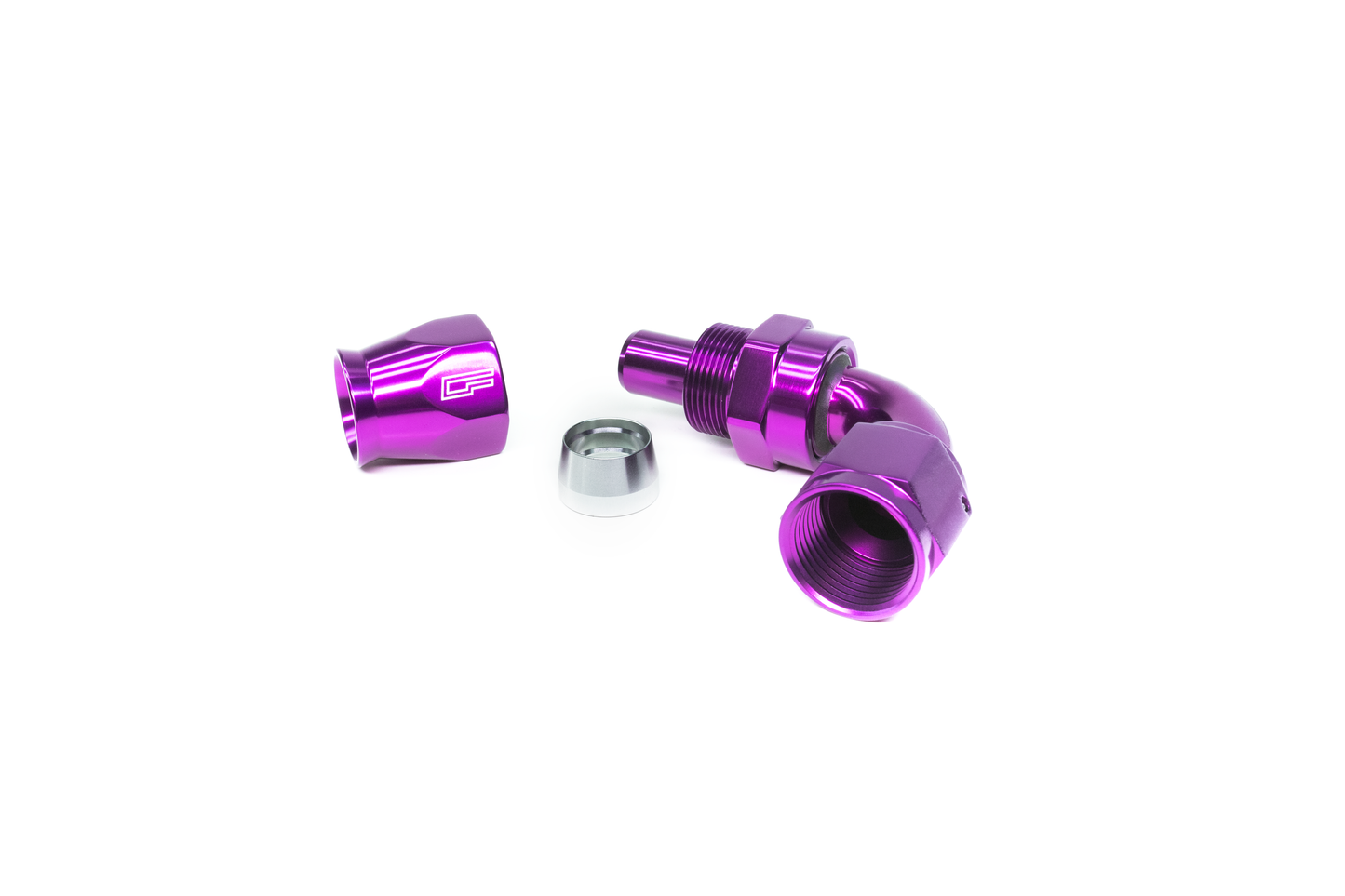 ColorFittings - 10 AN 90 Degree Female Aluminum Hose End (PTFE)