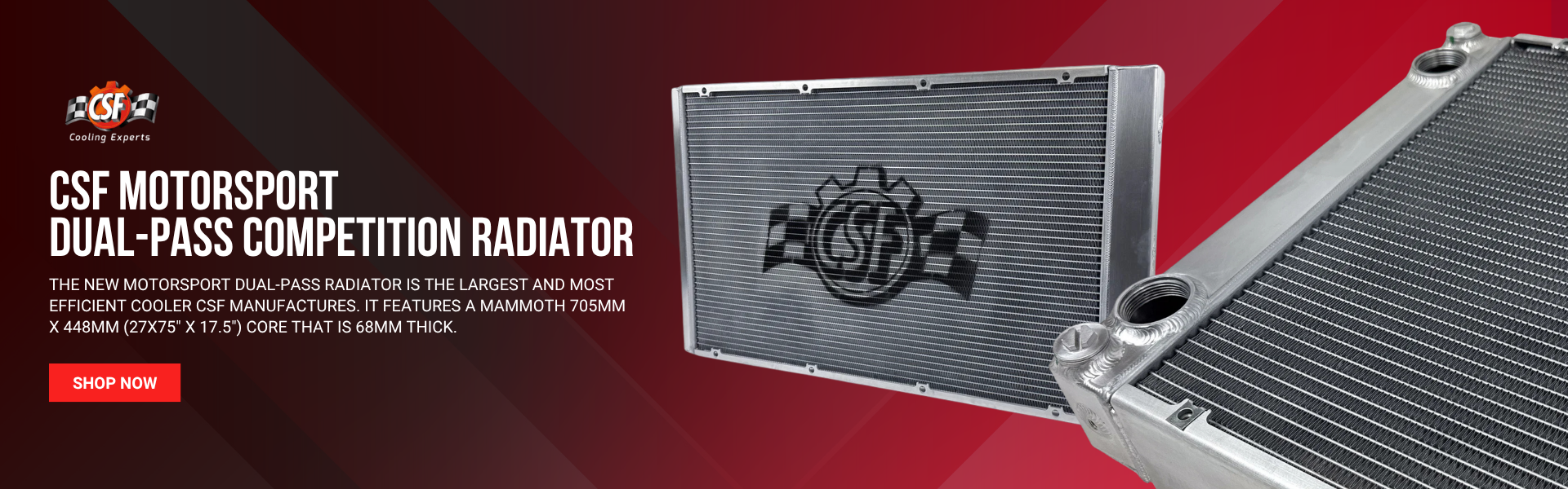 CSF Motorsport dual pass competition radiator