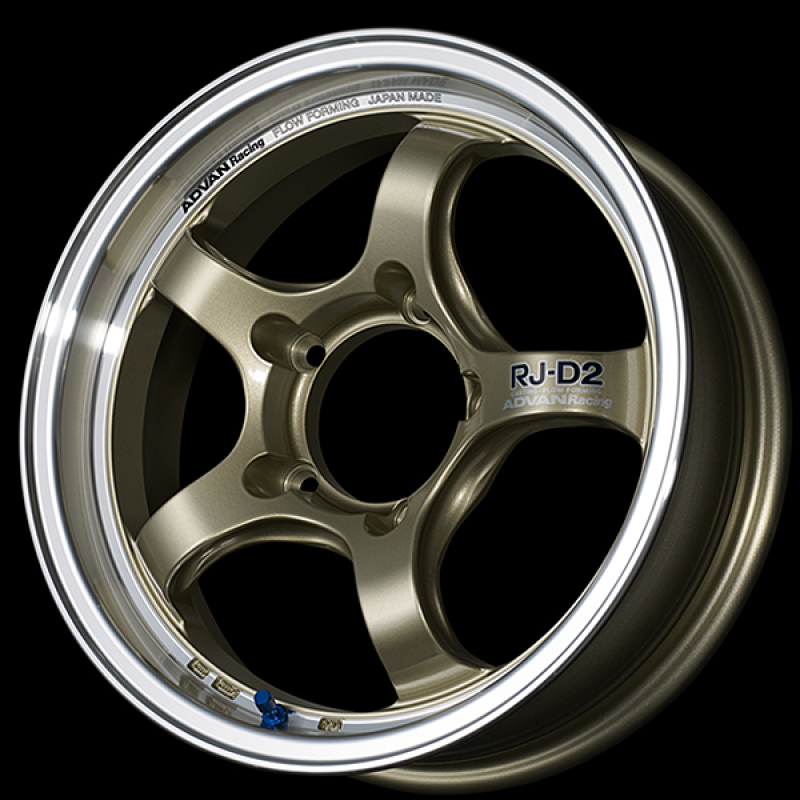 Advan RG-D2 17x8.0 / +35 Offset / 4x100 / 56.5mm Bore / Machining and Champagne Gold