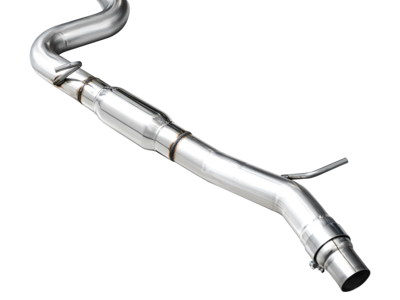 AWE Tuning MK8 Volkswagen Golf R 3in Track Edition Quad Exhaust - Chrome Silver Tips