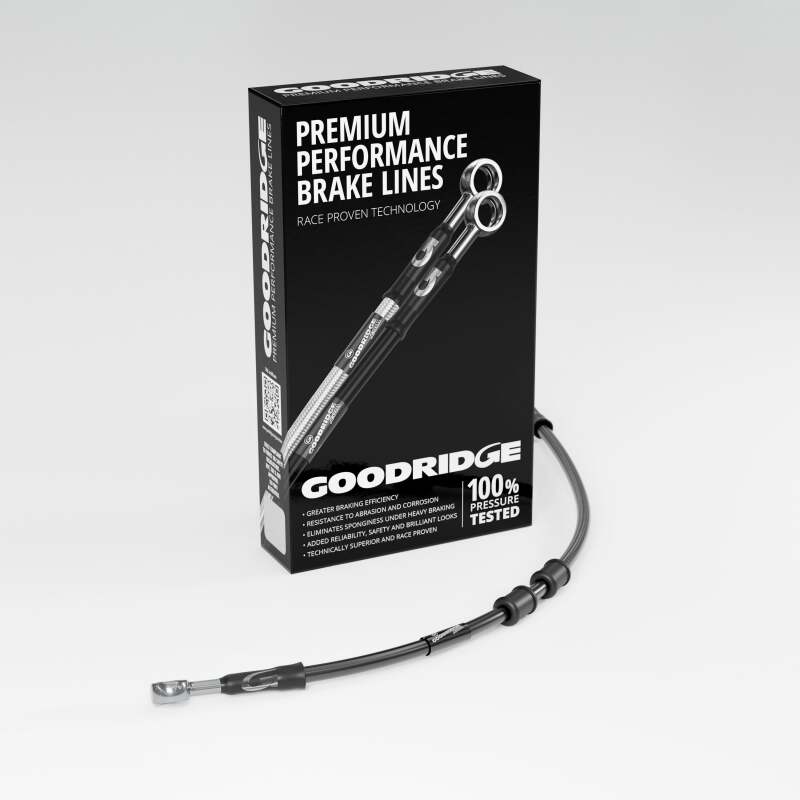 Goodridge 15-16 HD FLTRX/S Road Glide +2in Clutch Line Kit - Black