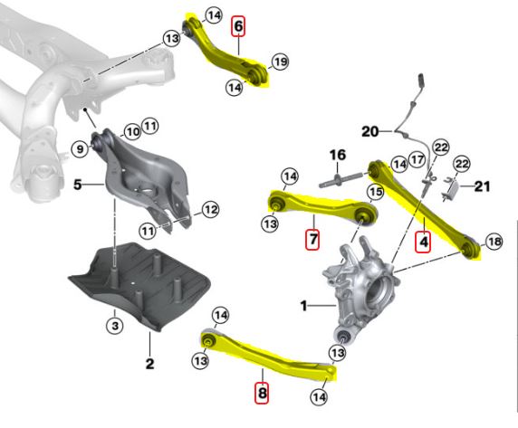 Rear Suspension Link Bundle