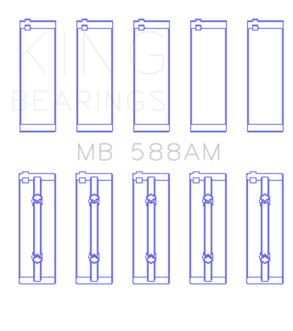King Engine Bearings Renault C1E/E7F/K7J/C1J/C6J (Size +0.25mm) Main Bearing Set