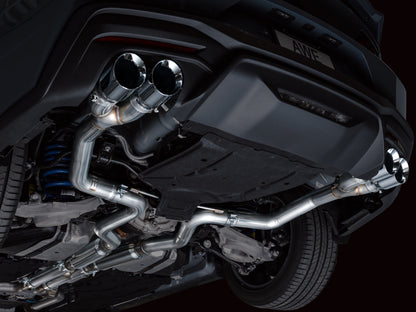 AWE 2024 Ford Mustang GT Fastback S650 RWD Track Edition Cat-Back Exhaust w/ Quad Chrome Silver Tips
