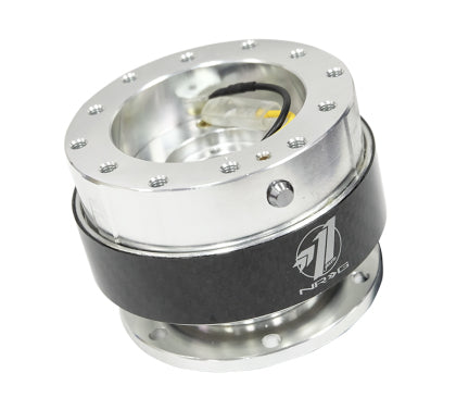 NRG Quick Release Gen 1.0 Silver Body with Carbon Fiber Ring