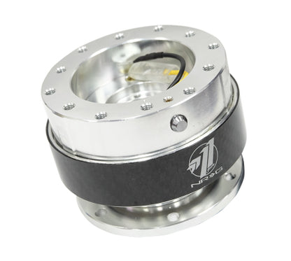 NRG Quick Release Gen 1.0 Silver Body with Carbon Fiber Ring