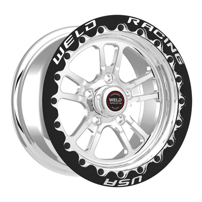 Weld S70 RT-S 17x10.5in / 5x120 BP / 7.7in. BS - Polished Center - Polished Shell Wheel