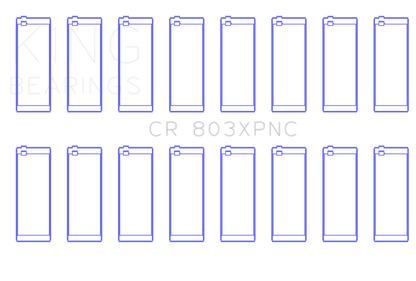 King Engine Bearings Chevrolet SBC 265CI/283CI/327CI (Size 001) Connecting Rod Bearing Set of 8