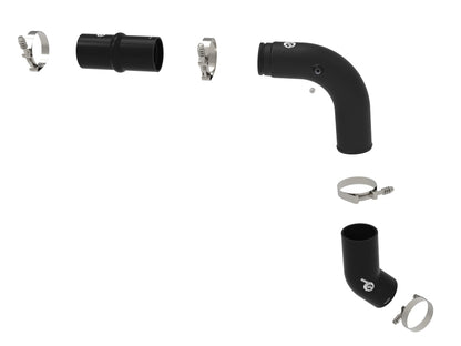 aFe BladeRunner 3in Aluminum Hot Charge Pipe BlackRAM Diesel Trucks 25-26 L6-6.7L (td)