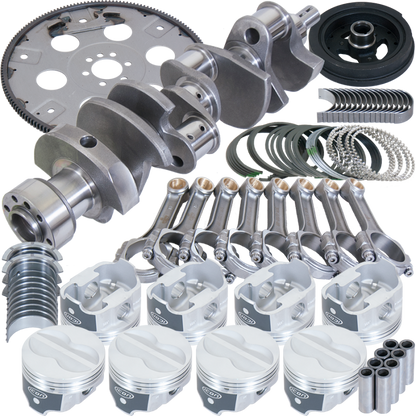 Eagle Chevy 350 1Pc 3.750in Crank 5.700in I-Beam Rod 4.060in Pistons 168 Tooth FP Balanced Assembly