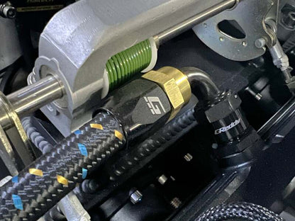 GReddy AN10 60 DEGREE HOSE END SWIVEL BLACK/GOLD ANODIZED