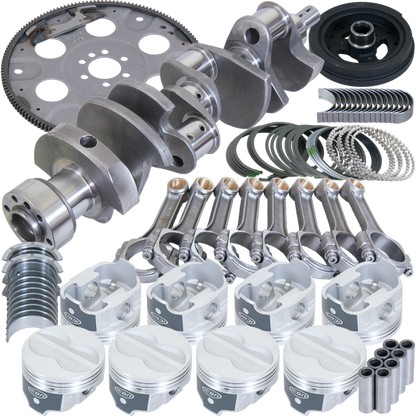 Eagle Chevy 350 1Pc 3.750in Crank 5.700in I-Beam Rod 4.000in Pistons 153 Tooth FP Balanced Assembly
