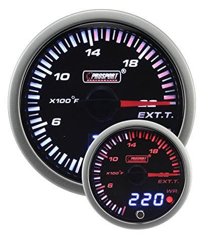 Prosport Gauges - 2-3/8" JDM Electrical Exhaust Gas Temperature Gauge