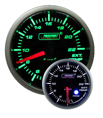 Prosport Gauges - 2-1/16" Green/White Premium EGT Gauge
