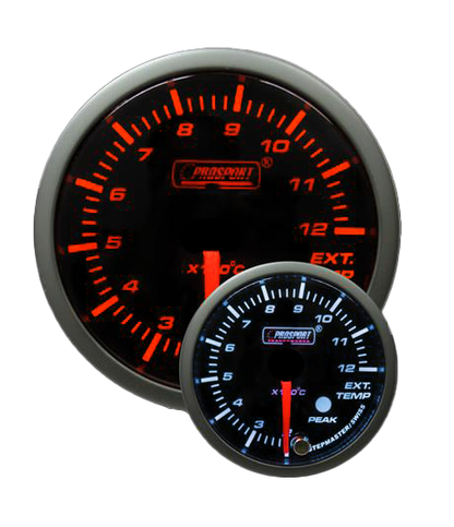 Prosport Gauges - 2-1/16" Amber/White Premium Metric EGT Gauge